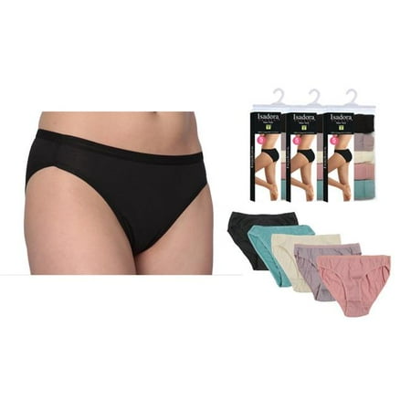 

Assorted Color Isadora Women Dusty Tones Hi-Cut Briefs Size 5-10 - Pack of 5 - Case of 12