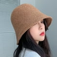 thumbnail image 4 of Ludlz Women Knit Bucket Hat, Warm Wide Brim Fisherman Cap Foldable Floppy Sunshade Visors, 4 of 8