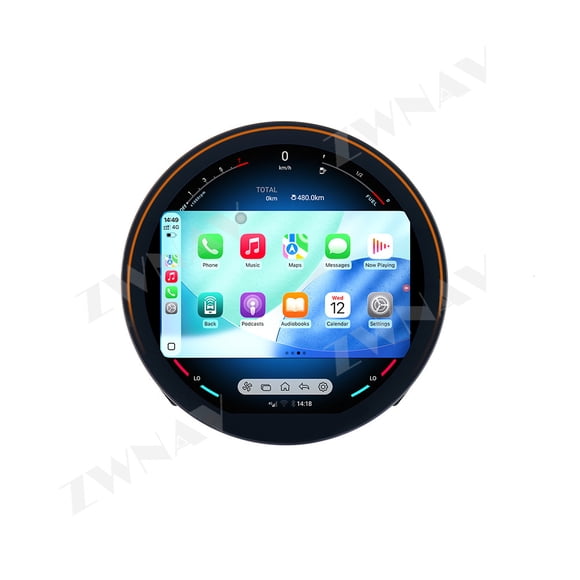 ZWNAV 11.8 inch Car Radio For BMW MINI R56 2007-2010 Stereo Upgrade Touch Screen Wireless CarPlay Android Auto GPS Navigation