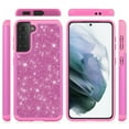 thumbnail image 3 of For Apple iPhone 13 Pro (6.1") Glitter Sparkle Bling Shinny Hybrid Slim Rhinestone 2 in 1 Hard PC & Soft TPU Rugged Protective Cover ,Xpm Phone Case [Hot Pink], 3 of 9