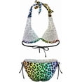 thumbnail image 6 of SKQIT Bikini Sets for Women Halter Sexy Bathing Suits Leopard Print 2 Piece Swimsuit, 6 of 7