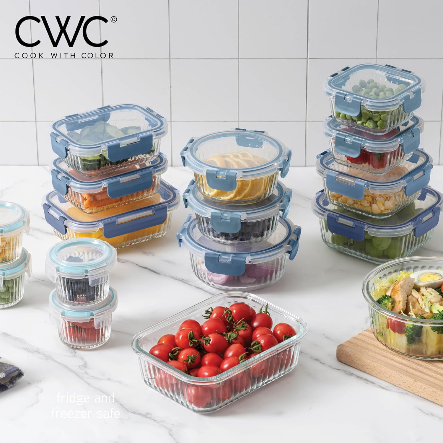 TATAY Contenitore Vetro per Alimenti 1,1L Cook & Eat | Vetro Borosilicato | Coperchio Clip