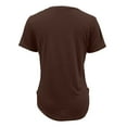 thumbnail image 6 of Bovemsi Womens Short Sleeve V Neck Loose Casual T Shirts Summer Tops, Brown Women's Summer Short Sleeve T-Shirts, XXL, 6 of 6
