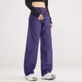 thumbnail image 4 of Hiking Pants Women 2025 High Waisted Windproof Waterproof Loose Fit Travel Pants with Pockets Windbreaker Trousers, 4 of 5
