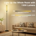 thumbnail image 2 of OUTON RGBIC Floor Lamp with Remote and App Control, Modern Lamp with 36+ Scenes, Music Sync, LED Corner Floor Lamp, Standing Lamp Tall Lamps for Living Room, Bedroom, Wire Black, 2 of 9
