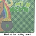 thumbnail image 5 of Black and Tan Puppy Cut Yorkshire Terrier St. Patrick's Day Glass Cutting Board Large 12 in x 15 in, 5 of 5