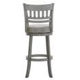thumbnail image 5 of Weston Home Shapel Lattice Back 29"H Swivel Bar Stool, Antique Grey Finish, Grey Linen, 5 of 7
