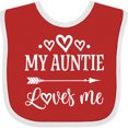 thumbnail image 3 of Inktastic Auntie Loves Me Baby Clothes Boys or Girls Baby Bib, 3 of 4