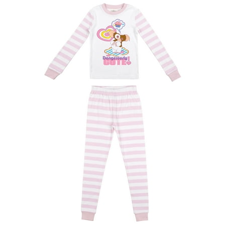 

Gremlins Gizmo Dangerously Cute Youth Girls Pink & White Striped Sleep Set-XL