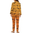 thumbnail image 2 of DISNIMO Bat Spider Web Print Women's 2 Piece Lounge Sets Long Sleeve Button Down Lounge Sets Casual Loose Sleepwear Women's 2 Piece Lounge Sets Nightwear with Long Pants, 2 of 6
