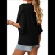 thumbnail image 3 of Blusas Informales Elegantes para Mujer, Blusas Asimétricas de Cuello en V para Trabajo, Camisas de Verano con Mangas con Volantes. Negro S, 3 of 7
