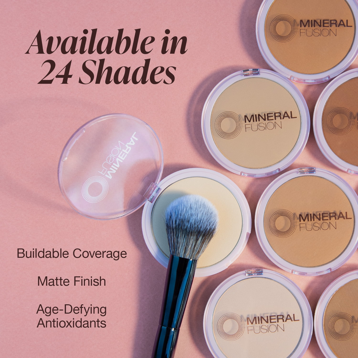 Mineral Fusion Pressed Powder Foundation Olive 3