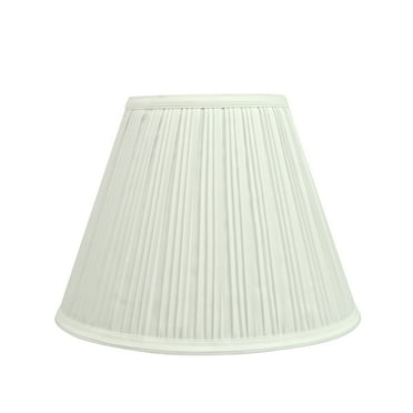 Aspen Creative 59151 Transitional Pleated Empire Shape UNO Construction Lamp Shade in Off White, 8" Wide (4-1/2" x 8" x 6-1/2")