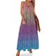 thumbnail image 1 of Vestido sin mangas con patrón de punto grueso con degradado de arcoíris, lindo vestido para mujer, vestido de fiesta de lujo, vestidos de verano para mujer, 1 of 7