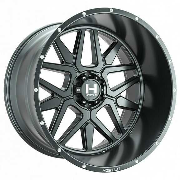 20x10 Hostile H128 Diablo Asphalt (Satin Black) Wheel 6x5.5 (-19mm)