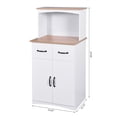 thumbnail image 4 of Porkiss Wooden Kitchen Cabinet, Freestanding Pantry Cabinet with 2 Drawers and Adjustable Shelves, White, 4 of 7