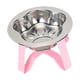 thumbnail image 1 of Comedero elevado para gatos con soporte de acero inoxidable para gatitos y perros pequeños Rosa, 1 of 9
