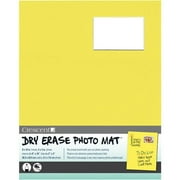 Dry-Erase 8"X10" Photo Mat Holds 2"X3" Photo-Yellow, Pk 5, Crescent Cardboard Co