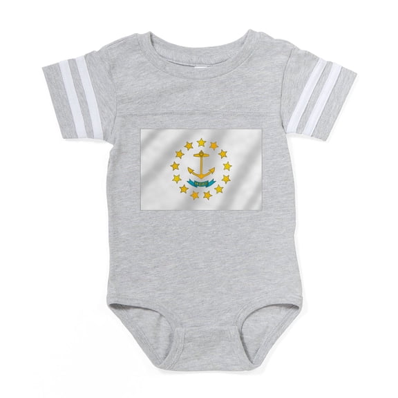 CafePress - Flag Of Rhode Island - Cute Infant Baby Football Bodysuit