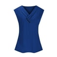 thumbnail image 4 of Tank Tops for Women Summer T Shirt Button Up Tunic Shirts V Neck Sleeveless Blouse Loose Vest Tops Regular-Fit Comfortable Basic Tee Top Casual Blouse Going Out Elegant Tops, 4 of 5