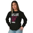 thumbnail image 3 of What I Look In Guys Yorkie Dog Owner Women's Long Sleeve T Shirt Brisco Brands M, 3 of 6