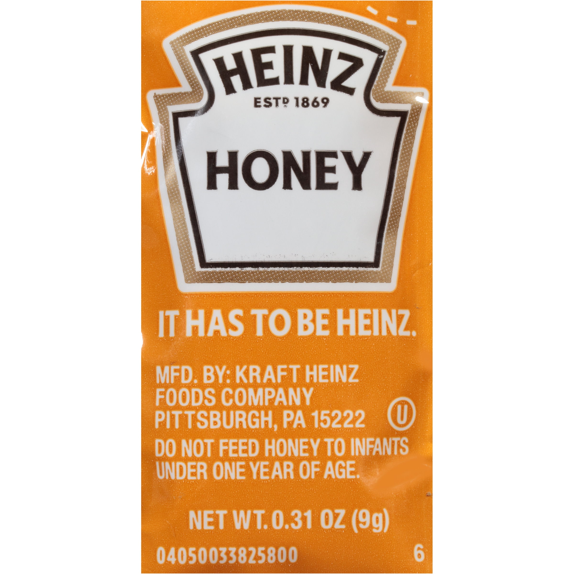 Heinz Honey, 9 g. Single Serve Packet, 200 per Case - Walmart.com