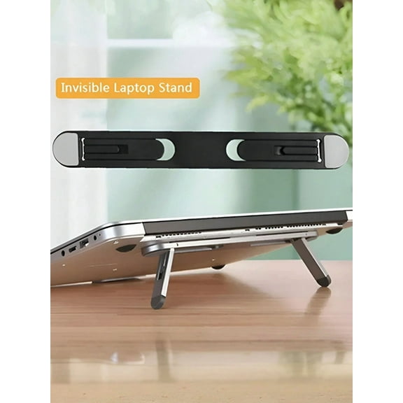 Portable Laptop Stand for Desk, Adjustable Ergonomic Notebook Riser, Foldable Aluminum Computer Stand for Office & Travel, Compatible with MacBook, Air, Pro, Laptops 10-15.6 Inch