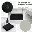 thumbnail image 3 of REGALWOVEN Shaggy Bathroom Rug, Ultra Thick Absorbent Plush Bath Mat, Non-Slip Soft Microfiber Carpet for Shower and Vanity Black 24" x 16", 3 of 5