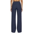 thumbnail image 6 of Linen Pants for Teen Girls 2026 Summer Casual High Waist Straight Leg Trousers Lightweight Loose Plus Size Pant with Pockets, 6 of 7