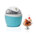 thumbnail image 1 of Máquina para hacer helados eléctrica Nostalgia - Máquina antigua para hacer helados suaves que hace yogur helado o helado en minutos - Aparato de cocina divertido - Estilo moderno - Azul - 1 pinta, 1 of 5