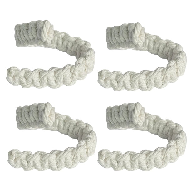 Cordones para cortinas tejidos a mano de algodón y yute (marrón/beige) Cordones ajustables para ventanas de 8,7 cm de largo (paquete de 1/2/4)