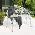 thumbnail image 6 of HOMEFUN 39 in. White Outdoor Aluminium Garden Bench, 6 of 6