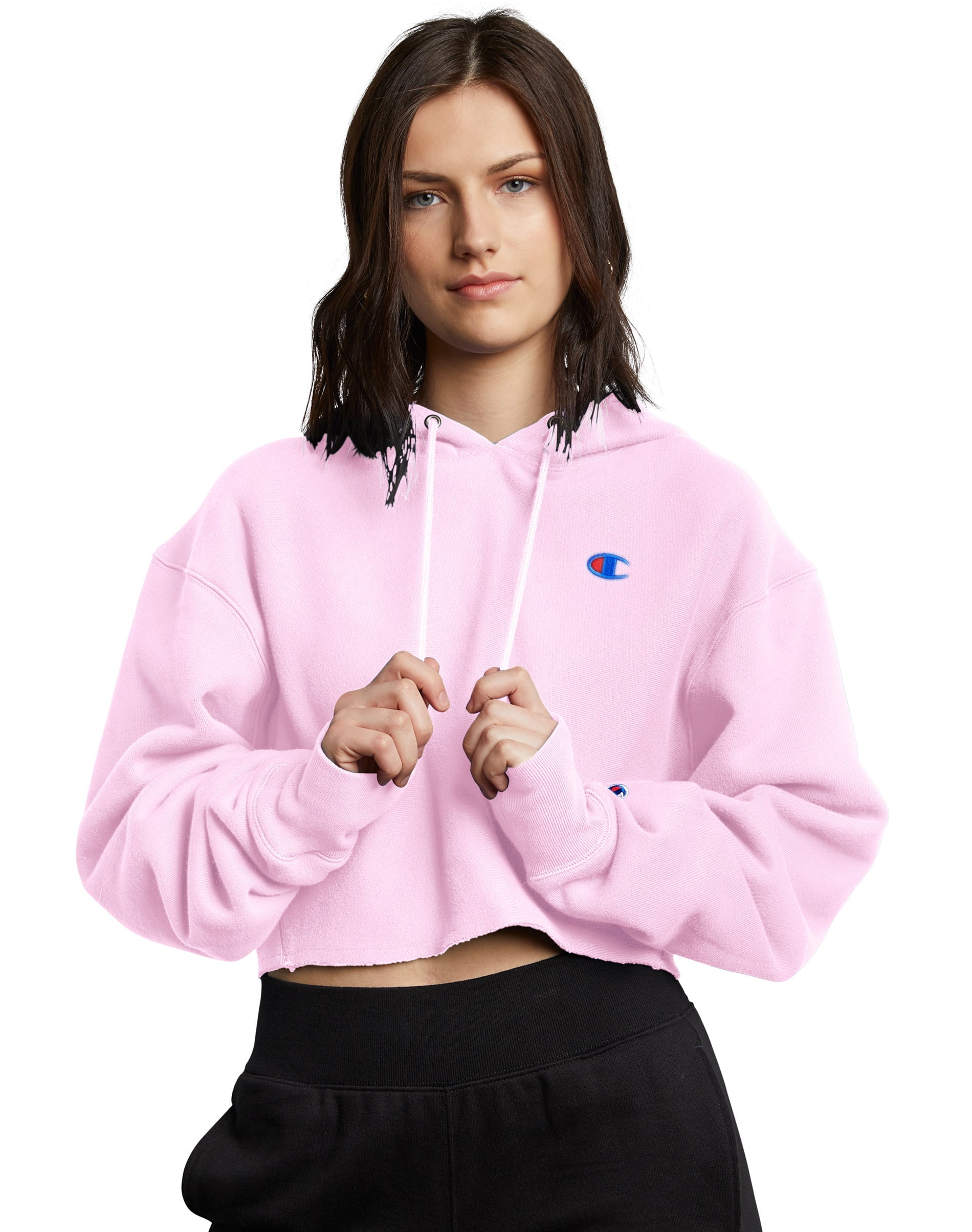 Champion LIFE Womens Reverse Weave Cropped Cut Off Hood