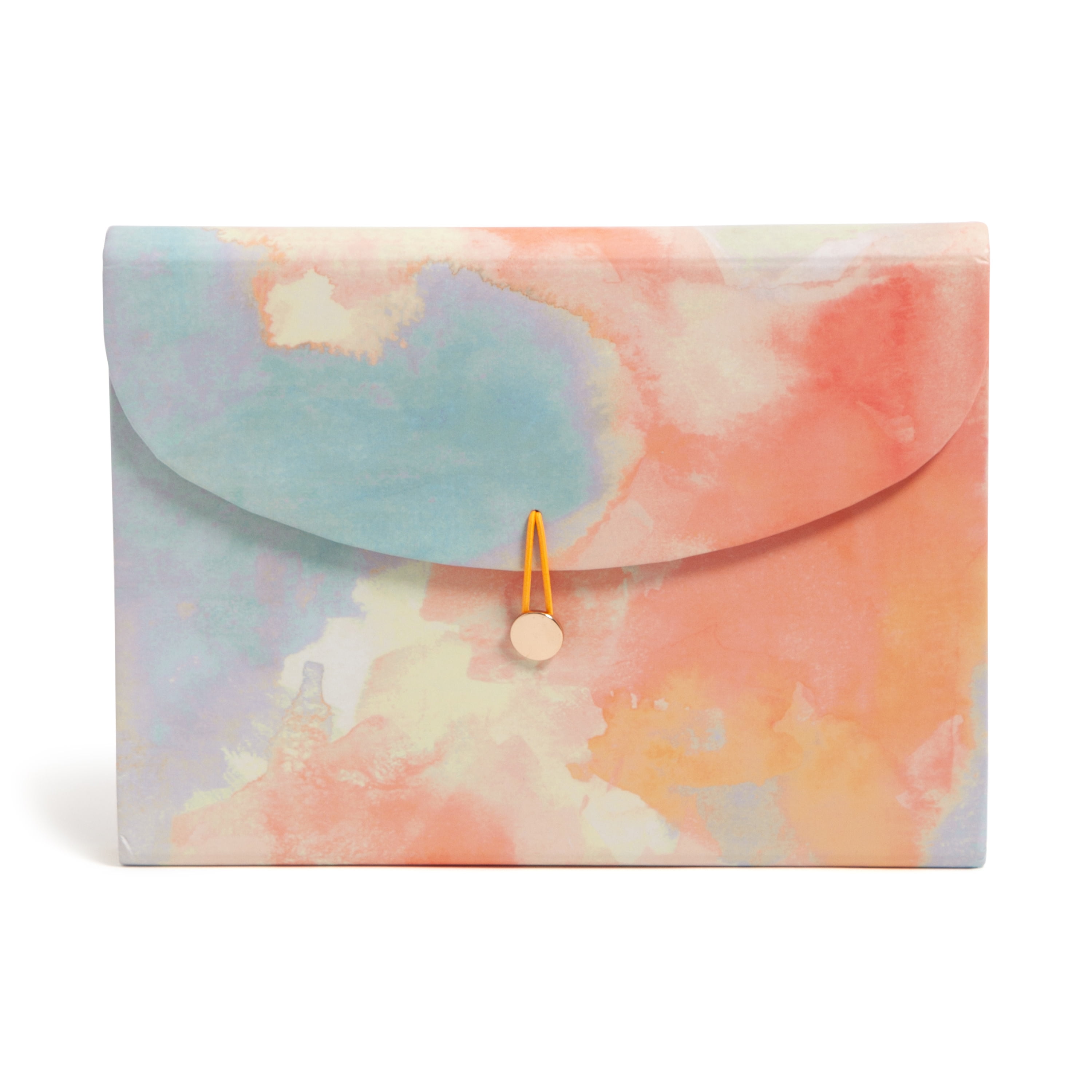 U Brands 13 Pocket Expandable File, 13 x 9.2 x 1.5 in., Artistic Touch Sky Blue, Assorted Colors