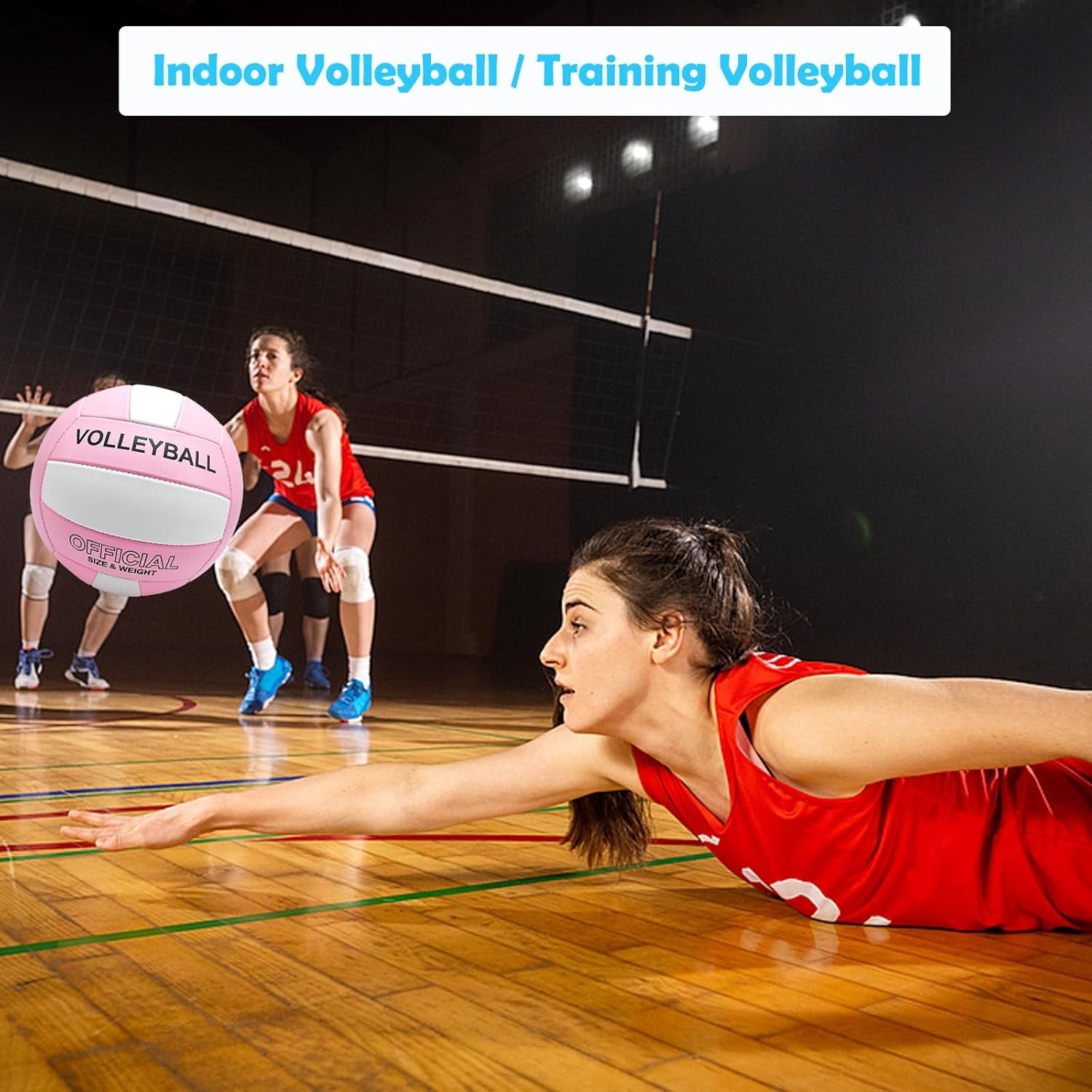 Volleyball for Indoor Outdoor, Soft Touch Volleyballs for Beach Pool Game Gym Training Play, Durable Design