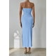 thumbnail image 2 of Vestido PRETTYGARDEN Maxi Bodycon Strapless Celeste M, 2 of 6