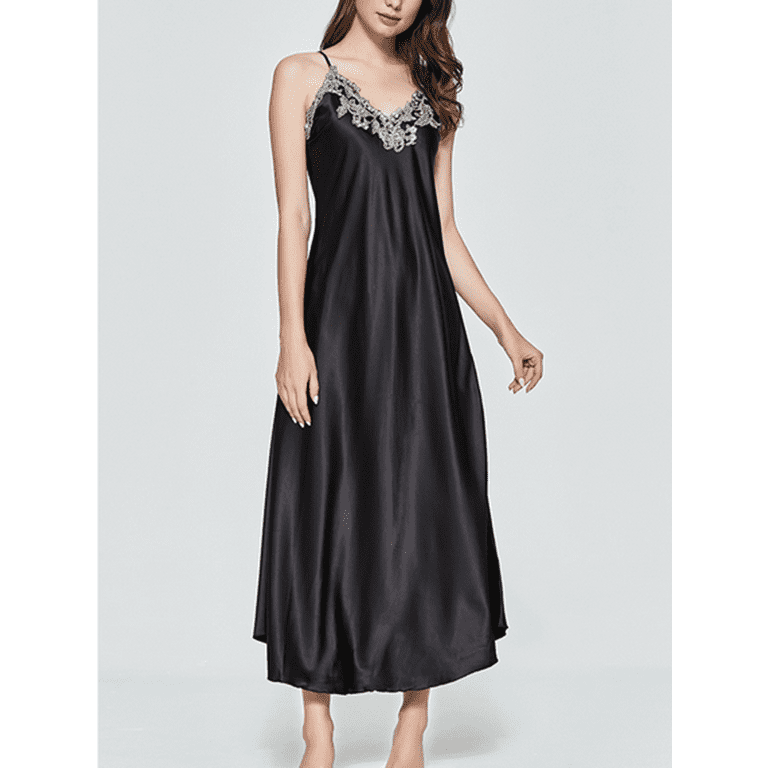 Ladies long silk clearance nightdresses