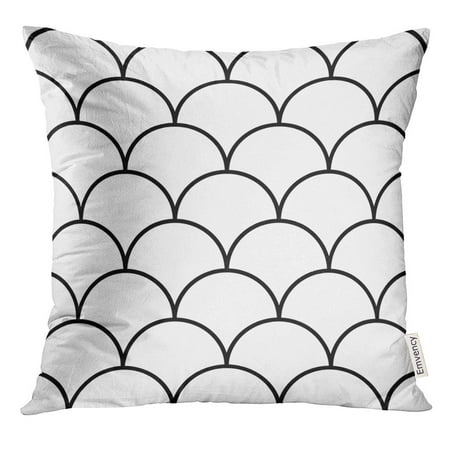Cmfun Fish Scale Asian Traditional With Repeated Scallops Black