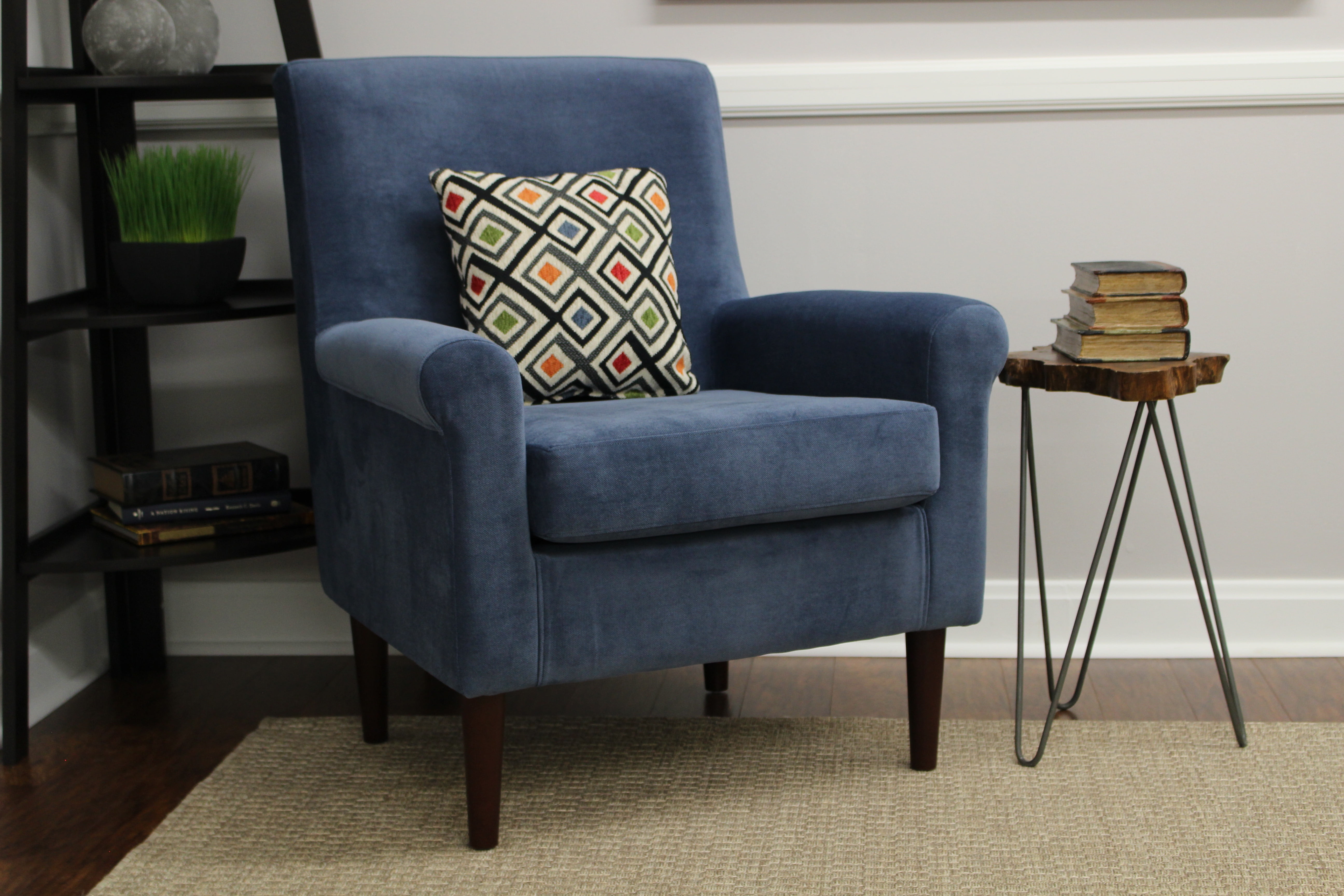 Living Room Arm Chair Tufted Back Fabric