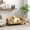 Coffee, variant on PawHut Pearl Design Pet Sofa for Medium and Large Sized Dogs, Pet Bed with Cushion and Solid Wood Legs, Charcoal Gray