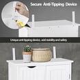 thumbnail image 5 of Wooden Bathroom Storage Cabinet Floor Storage Cupboard for Living Room Bathroom, 5 of 26