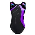 thumbnail image 5 of Sinleey Gymnastics Leotards for Girls Sleeveless One-piece Ballet Dancing Athletic Leotards with Purple 6, 5 of 7
