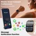thumbnail image 4 of Mingdaln Women Smart Watch for Android Iphone(7 Bands Gift Set), 1.91 Screen IP68 Waterproof Fitness Tracker, Bluetooth Call AI Control,7-Day Battery, Gold, 4 of 7