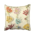 thumbnail image 1 of BSDHOME Colorful Draw Floral Pattern with Hand Drawn Flowers Pink Graphic Funky Retro Spring Pillow Case Pillow Cover 16x16 inch Throw Pillow Covers, 1 of 1