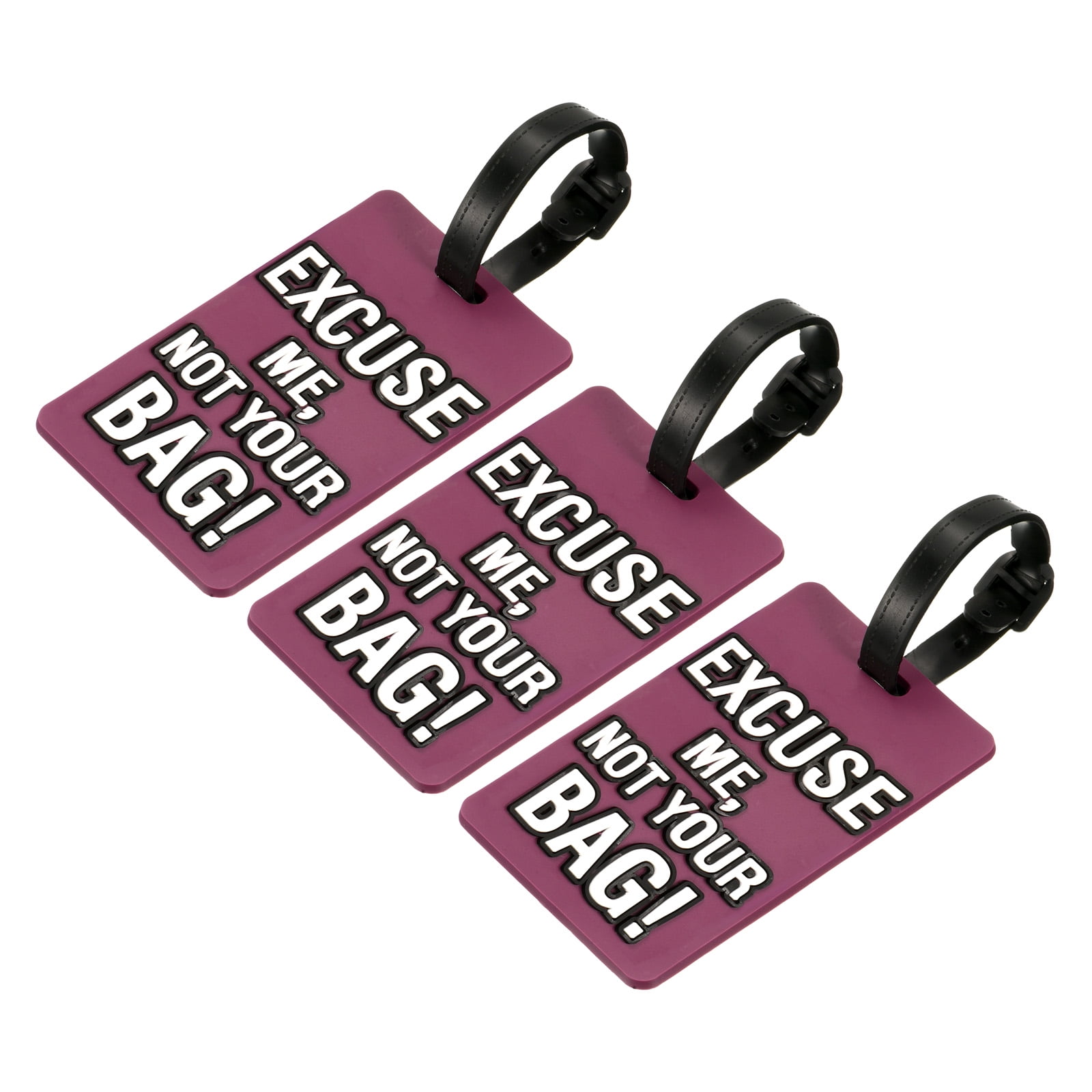 Uxcell Excuse Me, Not Your Bag Pattern PVC Luggage Tag Identifier Card