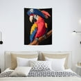 thumbnail image 5 of ZFLMY Parrot Pirate Hat Skull Wall Tapestry Art 100% Polyester Home Decor 30*40in, 5 of 5