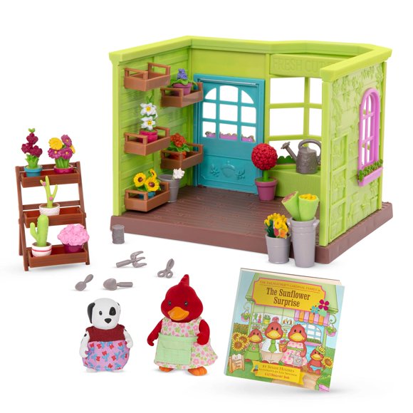 Set de juego Dollhouse Li'l Woodzeez Li'l Petals Flower Shop, 29 unidades