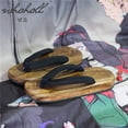 thumbnail image 3 of Geta Summer Man Slippers Japanese Clogs Flip Flops Wood Bottom Flat Slippers Samurai Cosplay Shoes Women Slippers, 3 of 6