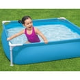 thumbnail image 5 of Bestway: My First Frame Pool - Blue - 48x12" Square Mini Kiddie Wading Pool, 96Gal, Outdoor Water & Splash Play, Corrosion-Resistant Metal Frame, Kids, 5 of 7