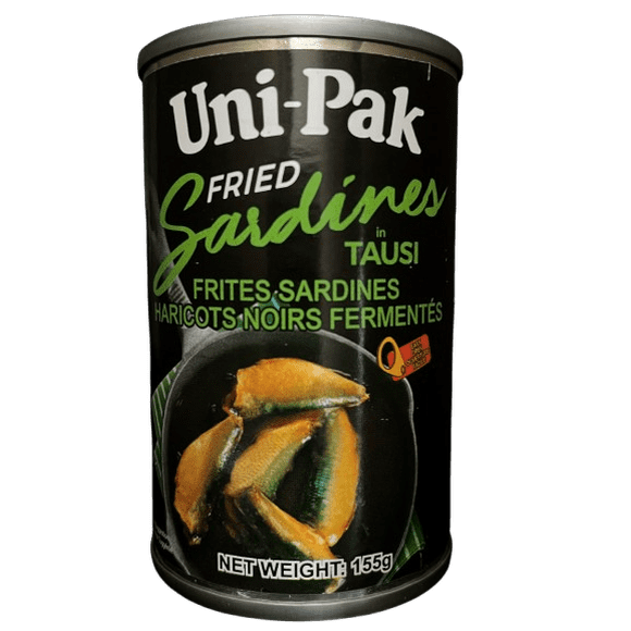Uni-Pak Fried Sardines in Tausi (Fermented Black Beans), 155g, Contains: Fish